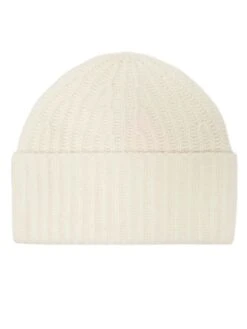 Kasjmieren Beanie Wit