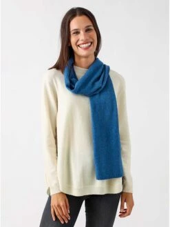 Kasjmieren Sjaal Blauw - (L)180 X (B)30 Cm -Gstar Kleding Winkel zwillingsherz kasjmieren sjaal blauw l 180 x b 30 cm 1