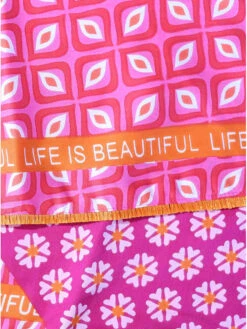 Sjaal "Juna" Roze/oranje -Gstar Kleding Winkel zwillingsherz sjaal juna roze oranje 1