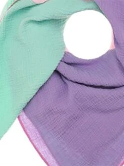 Sjaal "Nikita" Paars/mintgroen - (L)131 X (B)114 -Gstar Kleding Winkel zwillingsherz sjaal nikita paars mintgroen l 131 x b 114 1